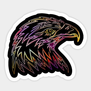 Eagle Bird Animal Wildlife Forest Nature Chrome Graphic Sticker